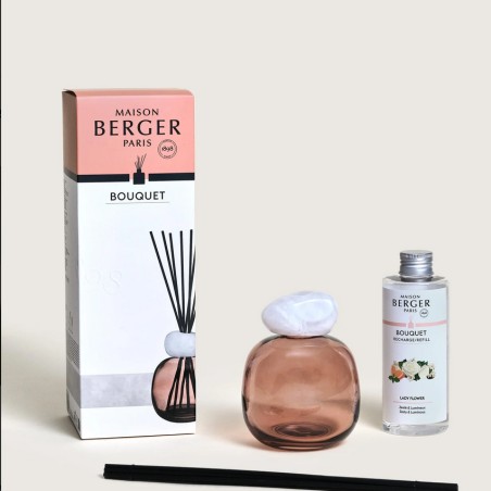Lampe Berger – Bouquet MINERAL Prune + 200ml Lady Flower