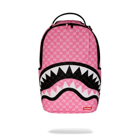 SPRAYGORUND - PINK AND BLACK DRIP CHECK DLXSV BACKPACK