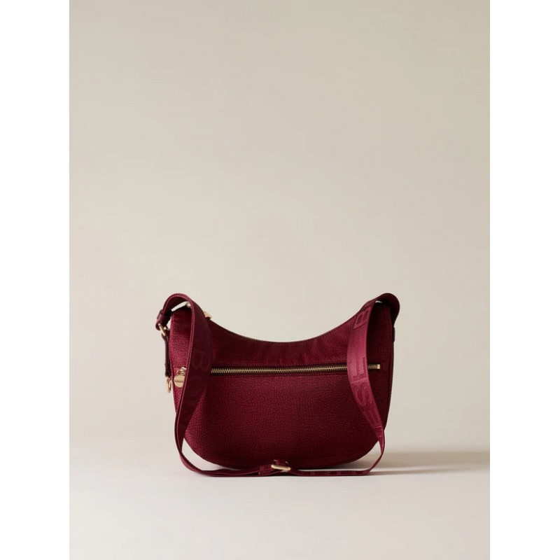 BORBONESE - TRACOLLA LUNA BAG SMALL - MERLOT