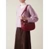 BORBONESE - TRACOLLA LUNA BAG SMALL - MERLOT