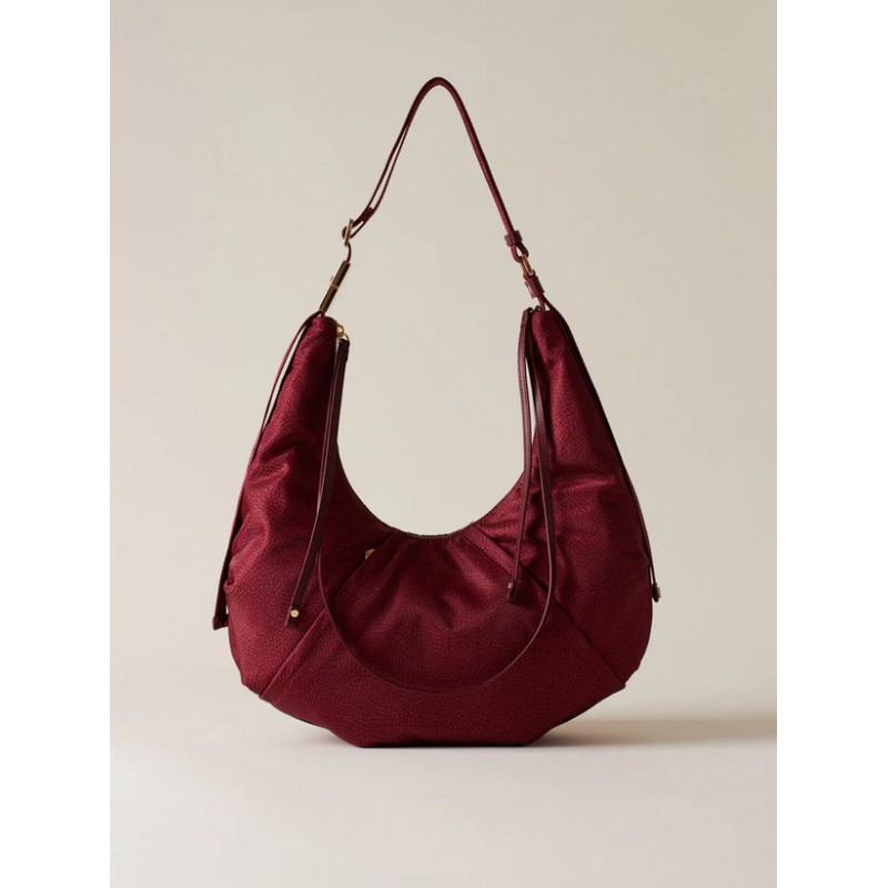 BORBONESE - FOLD HOBO MEDIUM - MERLOT
