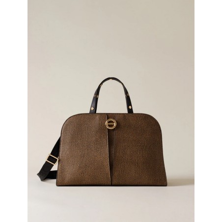 BORBONESE - MEDIUM Borsa a mano di Tela rivestita OP