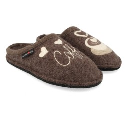 HAFLINGER - Coffee Time Sabot Unisex braunmeliert