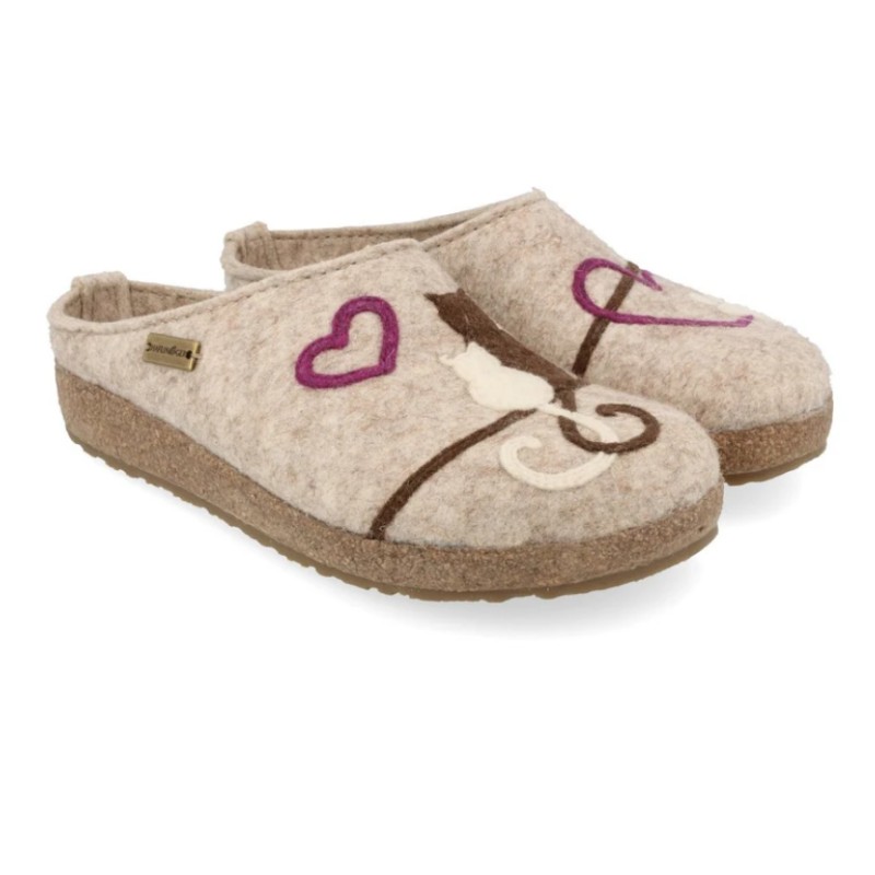 HAFLINGER - Micini Sabot Donna beigemeliert