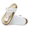 BIRKENSTOCK DONNA - Gizeh Flower Embellishment -  White