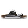BIRKENSTOCK DONNA - Arizona plantare morbido - Metallic Silver
