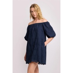 KOCCA - Abito corto in cotone ricamato - Abito MIEKE