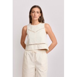KOCCA - Top cropped con inserti traforati - Top MALBAN