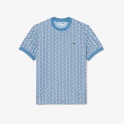 LACOSTE - T-shirt slim fit con monogramma jacquard - UOMO