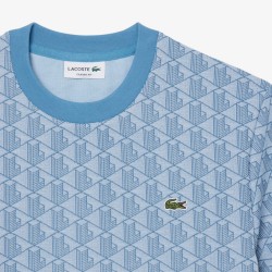 LACOSTE - T-shirt slim fit con monogramma jacquard - UOMO
