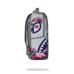 SPRAYGROUND - CREAM FLOWERING JUNGLE SHARK DLXSV BACKPACK
