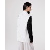 HINNOMINATE - Giacca Gessata Doppiopetto Smanicata • Off White
