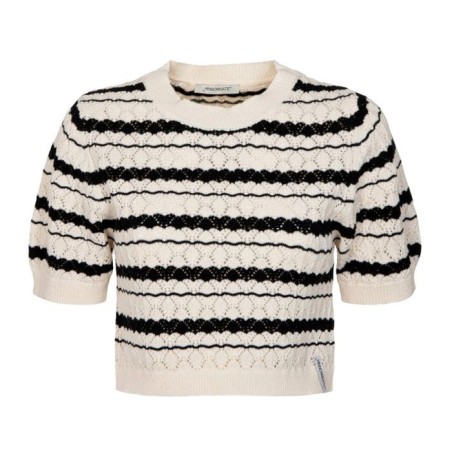 HINNOMINATE - Crop Top M/M In Maglia Traforata • Off White