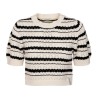 HINNOMINATE - Crop Top M/M In Maglia Traforata • Off White