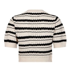 HINNOMINATE - Crop Top M/M In Maglia Traforata • Off White