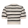 HINNOMINATE - Crop Top M/M In Maglia Traforata • Off White