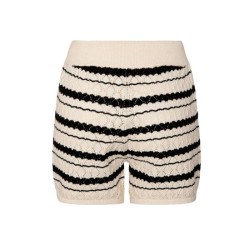 HINNOMINATE - Shorts In Maglia Traforata Rigata  • Off White