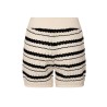 HINNOMINATE - Shorts In Maglia Traforata Rigata  • Off White