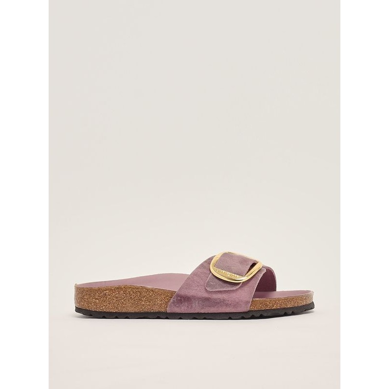 BIRKENSTOCK DONNA - Madrid Big Buckle Pelle oliata - LAVANDA