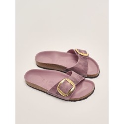BIRKENSTOCK DONNA - Madrid Big Buckle Pelle oliata - LAVANDA