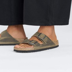 BIRKENSTOCK -  Arizona  Pelle oliata Faded Khaki - DONNA