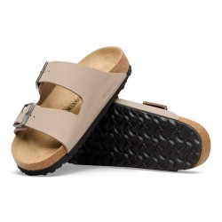 BIRKENSTOCK -  Arizona  Birko-Flor Nubuck - Gray Taupe DONNA