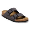 BIRKENSTOCK - Arizona  Birko-Flor Nubuck -  Velvet Gray/Black Buckles UOMO