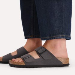 BIRKENSTOCK - Arizona  Birko-Flor Nubuck -  Velvet Gray/Black Buckles UOMO
