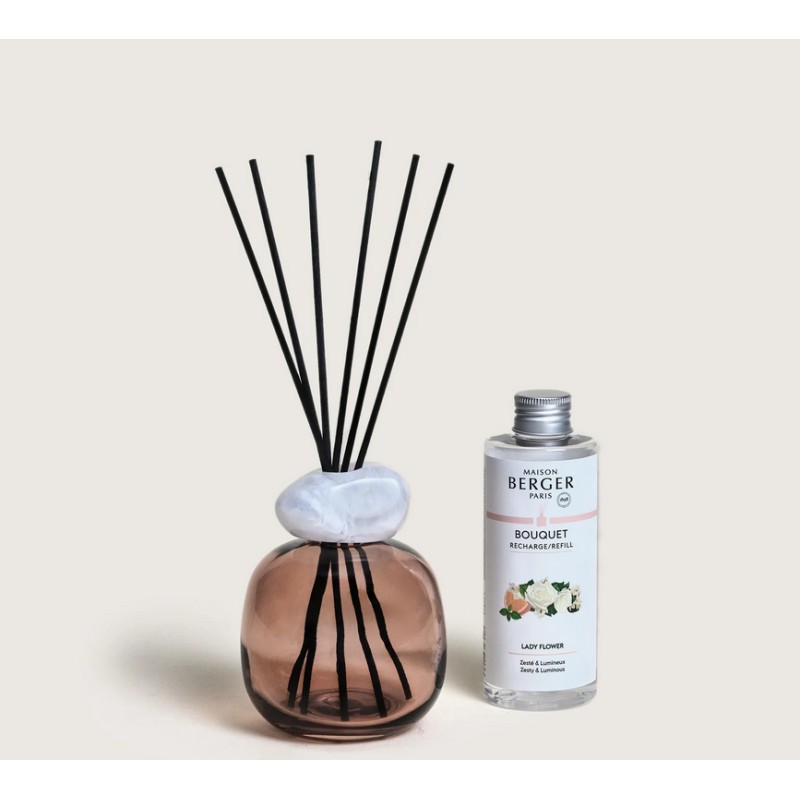 Maison Berger - Bouquet MINERAL Prune + 180ml Lady Flower