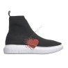 LOVE MOSCHINO -  Sneakers gomma calza Nero