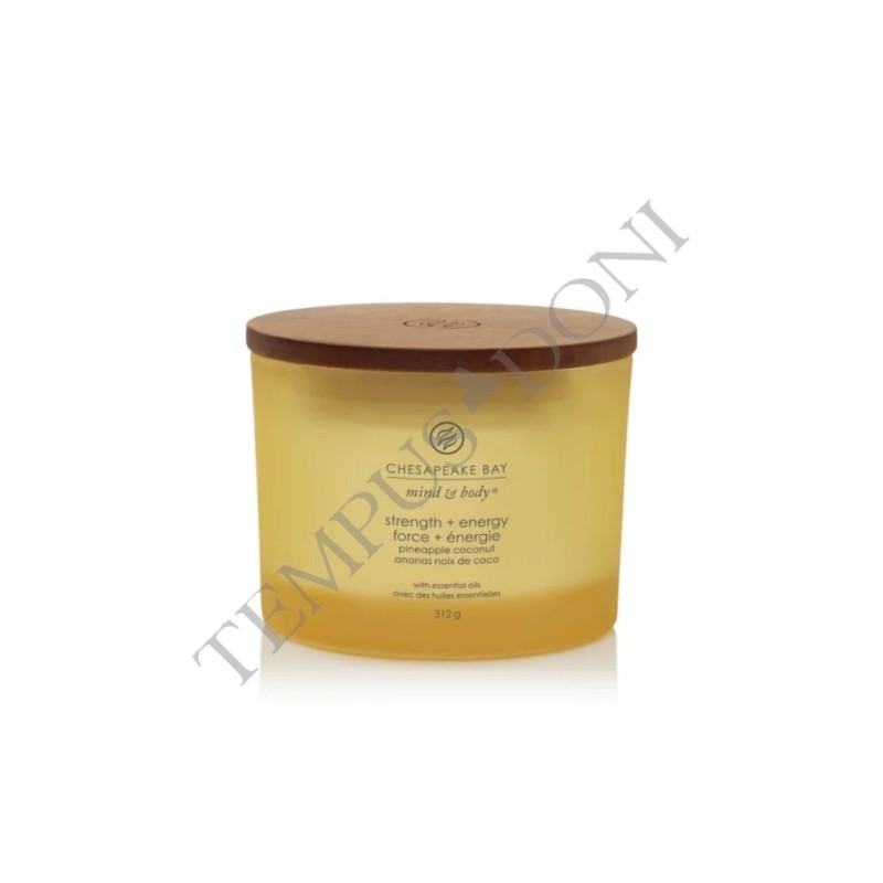 CHESAPEAKE BAY CANDLE - CANDELA 3 STOPPINI Strength & Energy (Pineapple Coconut)