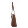 LOVE MOSCHINO - Shopper traforata Hearts Pattern Marrone