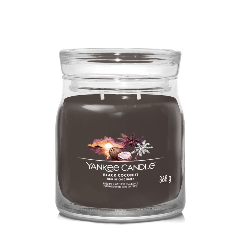 Candela profumata originale Yankee Candle Black Coconut Giara Media